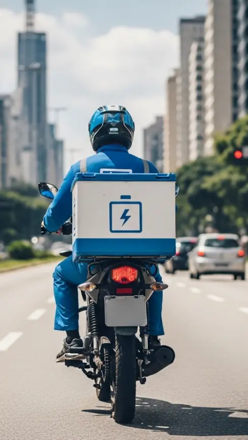 entregador de bateria automotiva